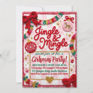 Jingle & Mingle Girlsmas-feest Kaart