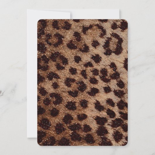 Jingle & Mingle Goud Glam Luipaard Kerstfeest Kaart (Achterkant)
