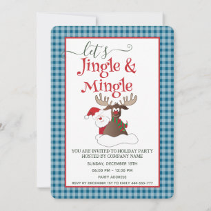 Jingle Mingle grappig Santa rendier vakantie feest Kaart