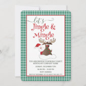 Jingle Mingle grappig Santa rendier vakantie feest Kaart (Voorkant)