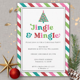 Jingle & Mingle Helder Retro Kerstfeest Kaart