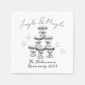 Jingle & Mingle, Holiday, Christmas, Cocktail Servet (Voorkant)