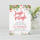 Jingle & Mingle Kerstfeest Holly Berries Kaart (Staand voorkant)