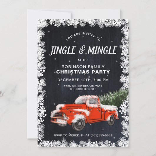 Jingle Mingle Kerstfeest Kaart (Voorkant)