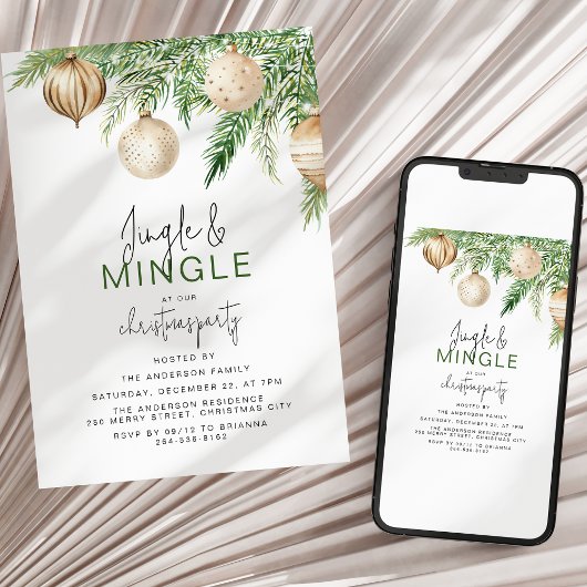 Jingle & Mingle Kerstfeest Kaart