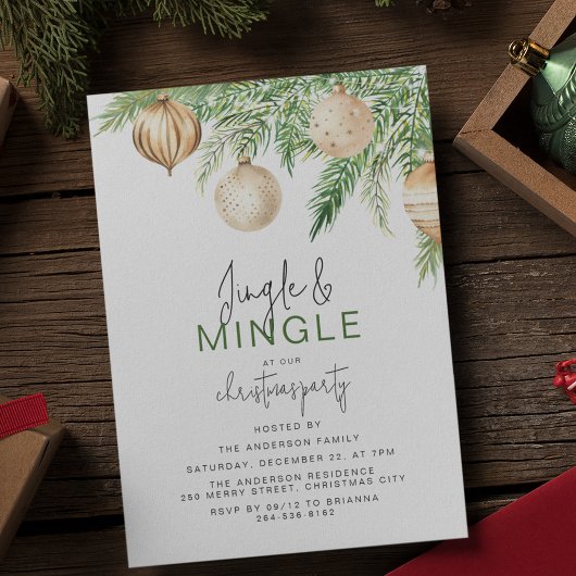 Jingle & Mingle Kerstfeest Kaart