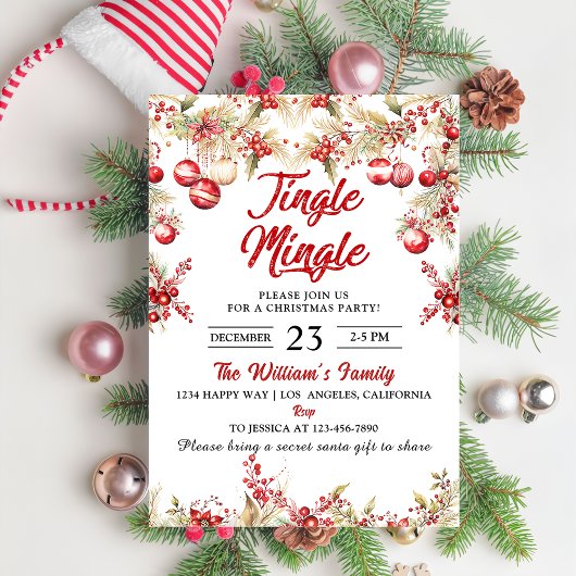 Jingle & Mingle Kerstfeest Kaart