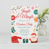 Jingle & Mingle Kerstfeest Kaart (Staand voorkant)