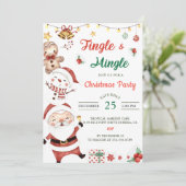 Jingle & Mingle kerstfeest Kaart (Staand voorkant)