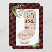 Jingle & mingle kerstfeest op feestdag kaart (Voorkant / Achterkant)