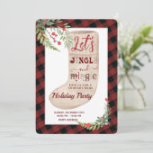 Jingle & mingle kerstfeest op feestdag kaart (Staand voorkant)