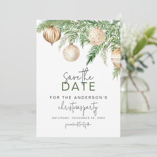 Jingle & Mingle Kerstfeest Save The Date (Staand voorkant)