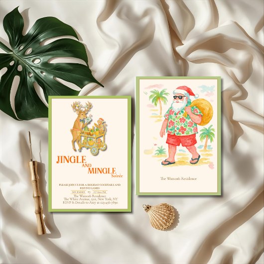 Jingle & Mingle Kerstfeest Tropisch Kaart