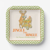 Jingle & Mingle Kerstfeest Tropisch Papieren Bordje (Voorkant)