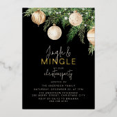 Jingle & Mingle Kerstfeest Uitnodiging (Voorkant)