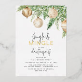 Jingle & Mingle Kerstfeest Uitnodiging (Voorkant)