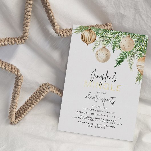 Jingle & Mingle-kerstfeestdag Folie Feestdagenkaart