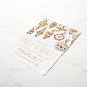 Jingle & Mingle-kerstfeestdag Folie Uitnodiging (Gedraaid)