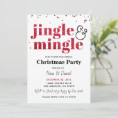 Jingle & Mingle-kerstfeestdag Kaart (Staand voorkant)