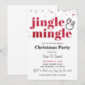 Jingle & Mingle-kerstfeestdag Kaart (Voorkant / Achterkant)