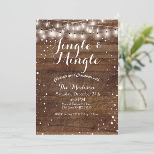 Jingle & Mingle-kerstfeestdag Kaart (Staand voorkant)