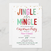 Jingle & Mingle-kerstfeestdag Kaart (Voorkant / Achterkant)