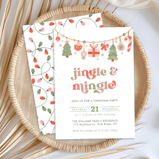 Jingle & Mingle-kerstfeestdag Kaart