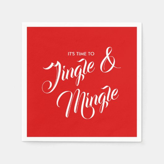 Jingle & Mingle Kerstfeestdag — Napkin Servet (Voorkant)