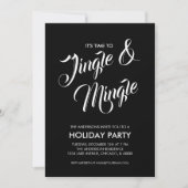Jingle & Mingle Kerstfeestdag Uitnodiging (Voorkant)