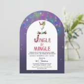 Jingle & Mingle Kerstfeestviering Kaart (Staand voorkant)