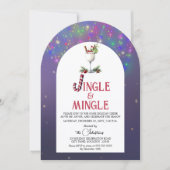 Jingle & Mingle Kerstfeestviering Kaart (Voorkant)