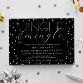 Jingle & Mingle Kerstmis Feest Echt Folie Uitnodiging