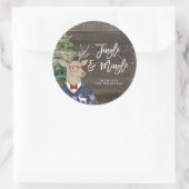 Jingle Mingle Kerstmis Jumper Herten Ronde Sticker (Tas)