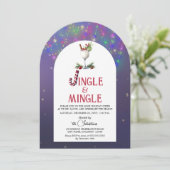 Jingle & Mingle Kerstvakantie Feestje Kaart (Staand voorkant)