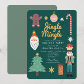 Jingle Mingle Merry grillige feestdag Kaart (Voorkant / Achterkant)