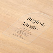 Jingle & Mingle minimaal kerstfeestje Acryl Uitnodigingen (Laagn)