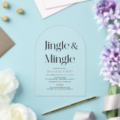 Jingle & Mingle minimaal kerstfeestje Acryl Uitnodigingen (Insitu (Huwelijk))