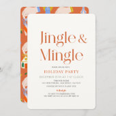 Jingle & Mingle minimaal kerstfeestje Kaart (Voorkant / Achterkant)