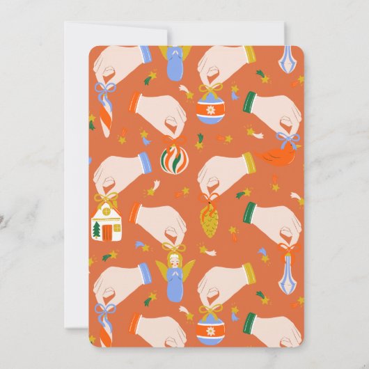 Jingle & Mingle minimaal kerstfeestje Kaart (Achterkant)