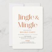 Jingle & Mingle minimaal kerstfeestje Kaart (Voorkant)