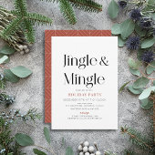 Jingle & Mingle minimaal kerstfeestje Kaart
