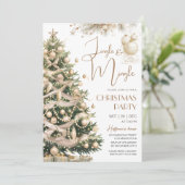 Jingle & Mingle Modern Elegant Goud Kerstmis Kaart (Staand voorkant)