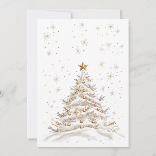 Jingle & Mingle Modern Elegant Goud Kerstmis Kaart (Achterkant)