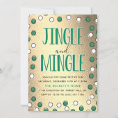 Jingle & Mingle Modern Holiday Party Kaart (Voorkant)