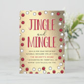 Jingle & Mingle Modern Holiday Party Kaart (Staand voorkant)