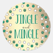 Jingle & Mingle Modern Holiday Party Ronde Sticker (Voorkant)
