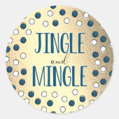 Jingle & Mingle Modern Holiday Party Ronde Sticker (Voorkant)