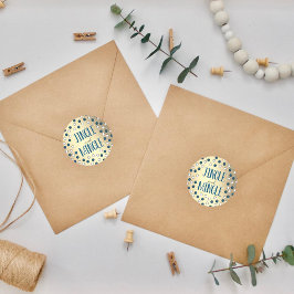 Jingle & Mingle Modern Holiday Party Ronde Sticker