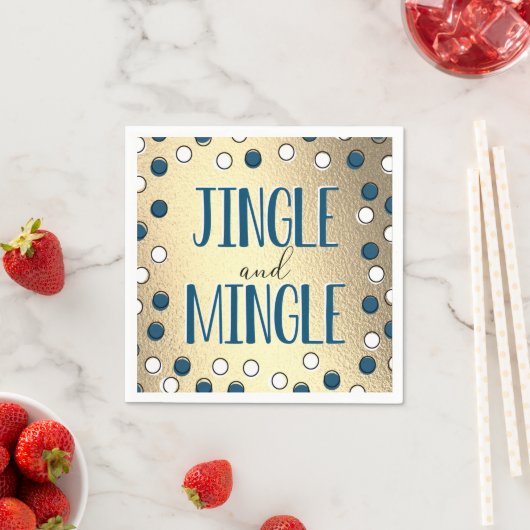 Jingle & Mingle Modern Holiday Party Servet (Insitu)