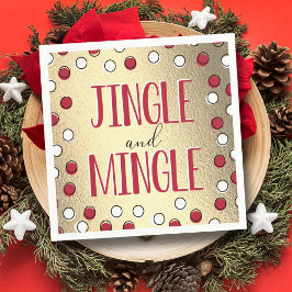 Jingle & Mingle Modern Holiday Party Servet